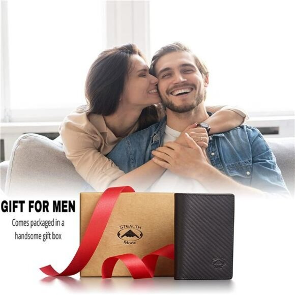 Stealth Mode Trifold Leather Wallet for Men with RFID Blocking - Picture 2 of 6